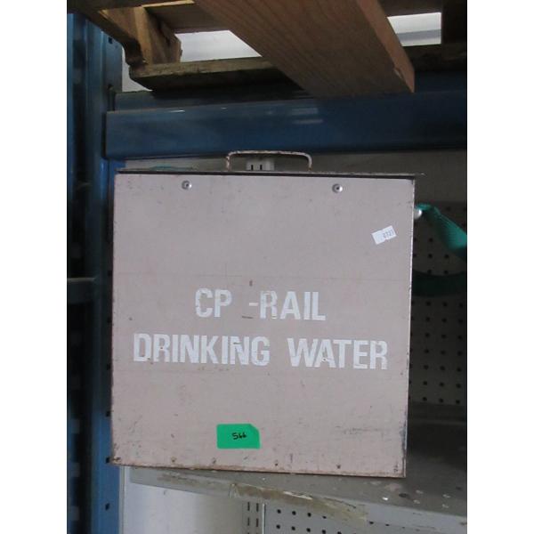 Vintage Metal H.L. Piper CP Rail Water Container 