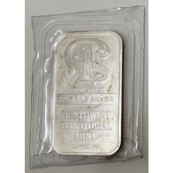 1 Oz .999 Silver Northwest Territorial Bar 