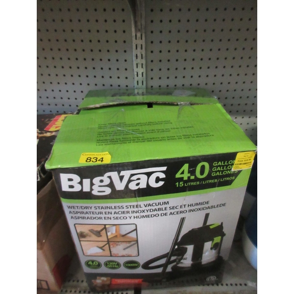 Big Vac Stainless Steel Wet/Dry Vacuum