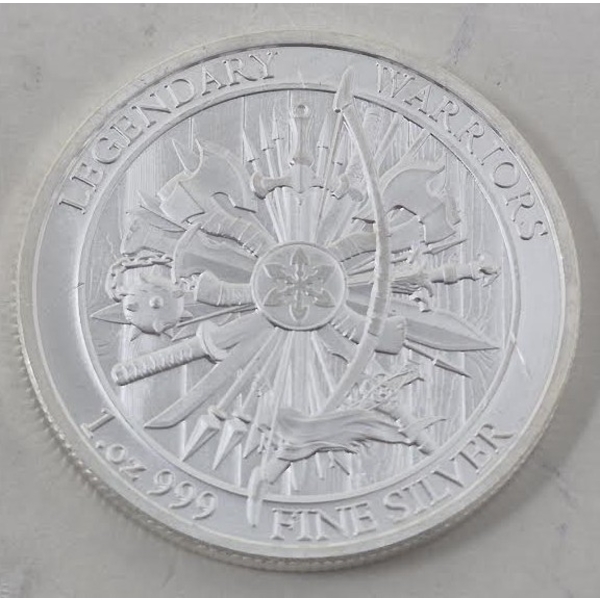1 Oz .999 Silver Legendary Warriors: Spartacus Art Round 