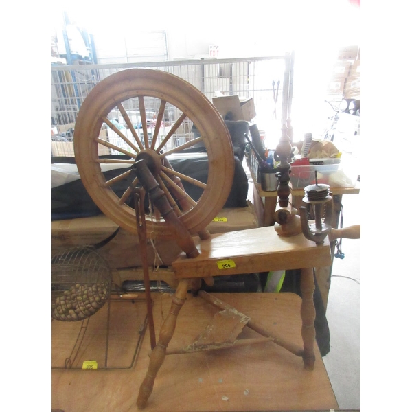 Wood Spinning Wheel - McIntosh 1864 Model
