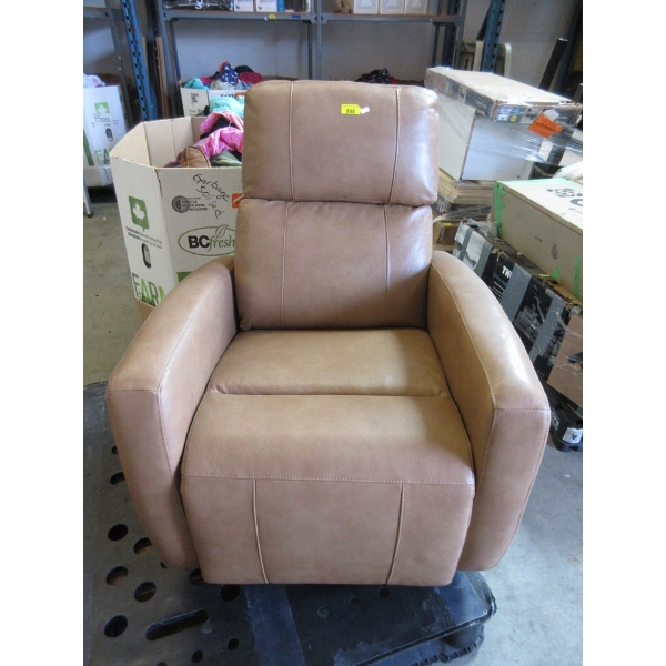 Brown Powered Rocking Recliner 