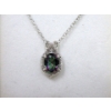 Image 1 : New Rainbow Mystic Topaz & Diamond Pendant Necklace