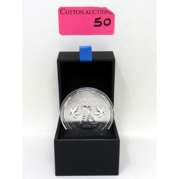 1 Oz .9999 Silver 2010 HOCKEY Coin 