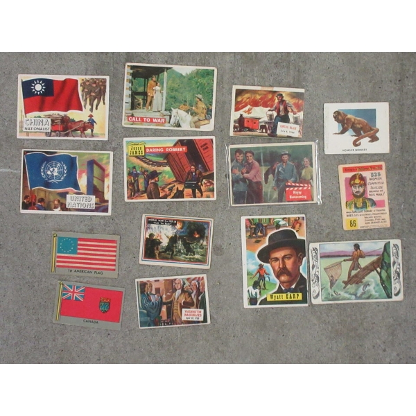 14 x 1950s Topps, Parkhurst, Elvis & Other Trading Cards