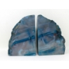 Image 1 : Blue Brazilian Crystal Agate Bookend Set