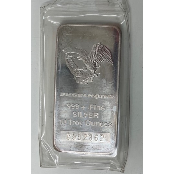 10 Oz Engelhard .999+ Silver Bar