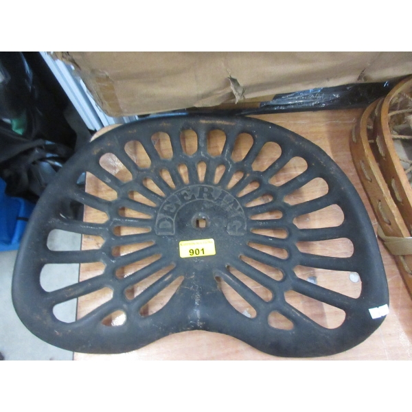 Vintage Cast Iron  Deering  Tractor Seat