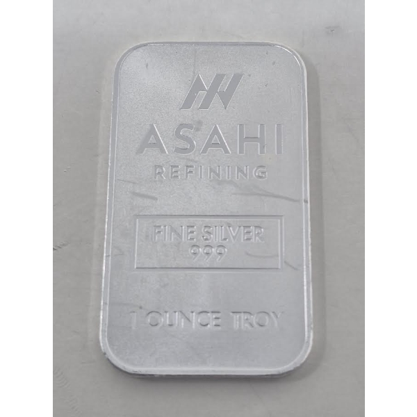 1 Oz .999 Silver Asahi Mint Refining Bar 