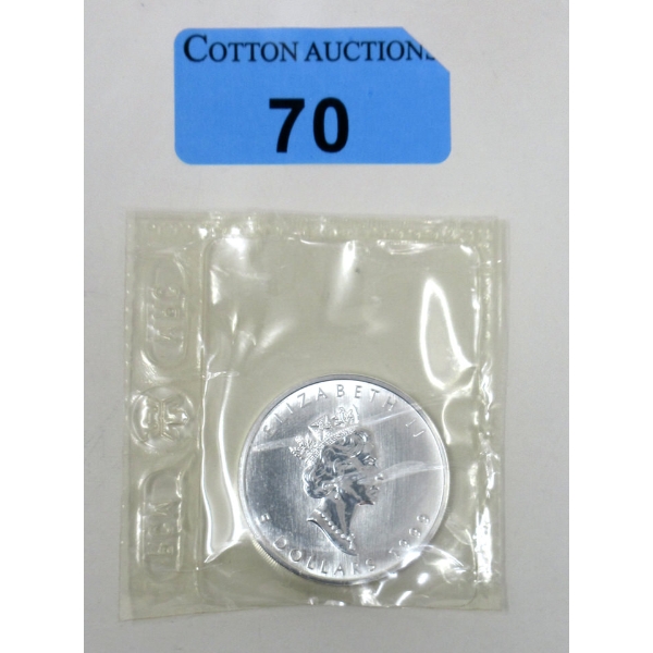 1 Oz .9999 Silver 1999 Canada Maple Leaf Coin 