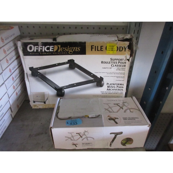 Office Design File Caddy & Bike Saddle Seat 