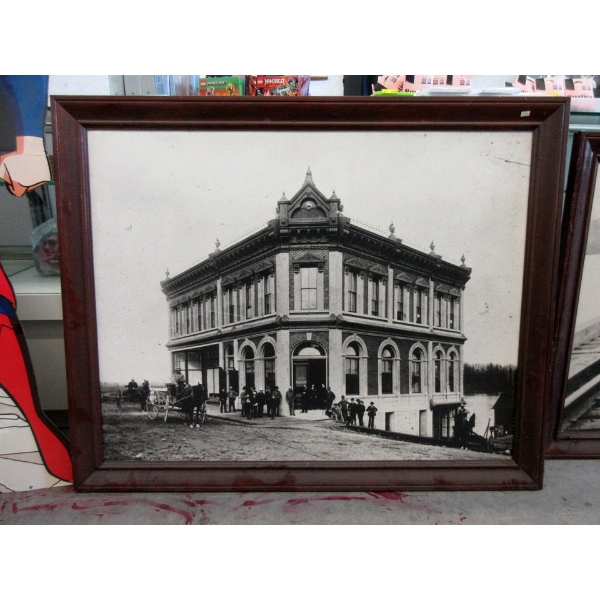 Huge Framed Train Print from Vintage Photograph 