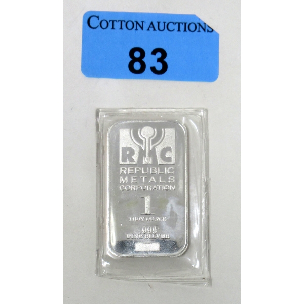 1 Oz .999 Silver RMC Bar 