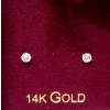 Image 2 : Brand New in Box 14KT Yellow Gold Cubic Zirconia Earrings