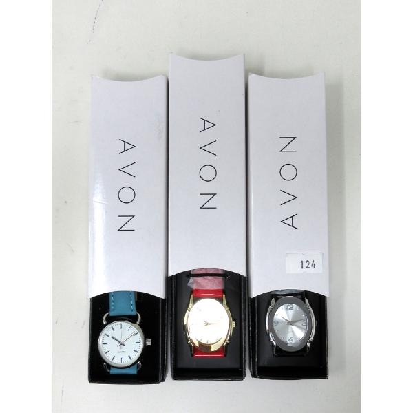 3 New Women's Avon Watches in Original Boxes