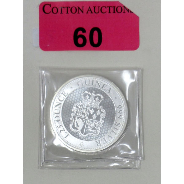 1.25 Oz .999 Silver Guinea 2023 St. Helena Coin 