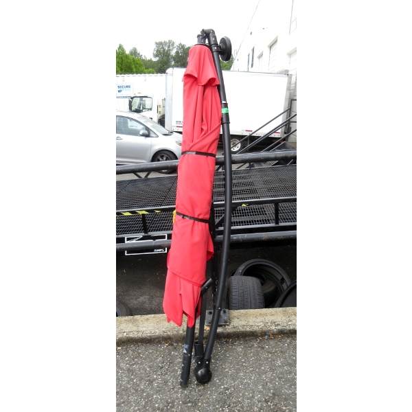 Red Offset Patio Umbrella - Customer Return - As Is