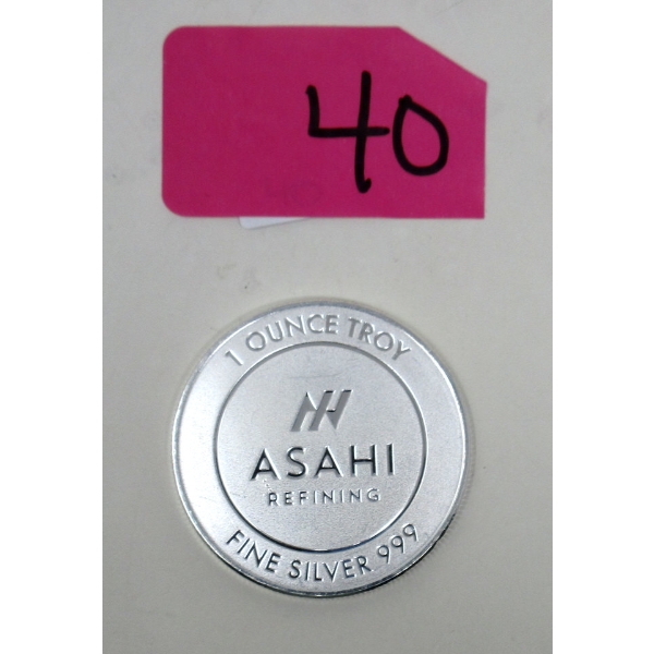 1 Oz .999 Silver Asahi Round 