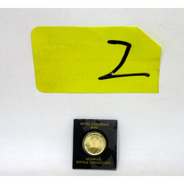 1 Gram .9999 Fine Gold 2015 Maple Leaf Coin 