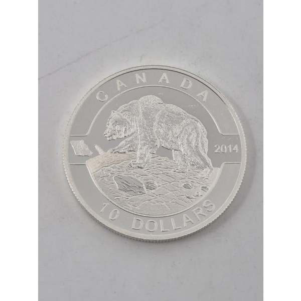 1/2 Oz .9999 Silver 2014 Canada Bear Coin