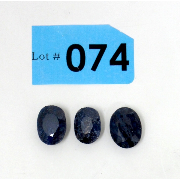 42 CTW of 3 Loose Oval Shape Sapphire Gemstones
