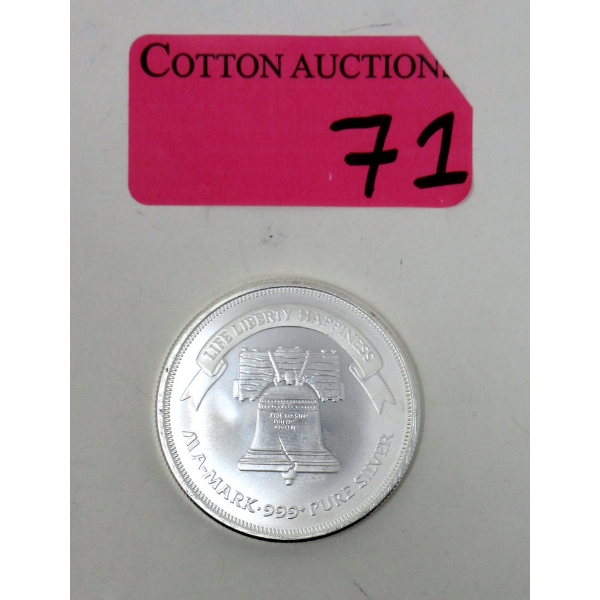 1 Oz .999 Silver Liberty Bell Round 