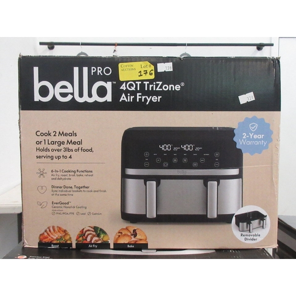 Bella Pro Series 4 QT TriZone Air Fryer - 3.8 L