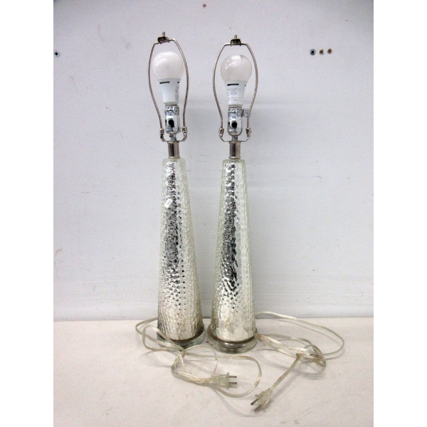 Pair of 29" Lamps with Bulbs - No Shades