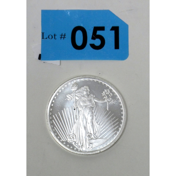 1 Oz .999 Silver St. Gaudens SilverTowne Round