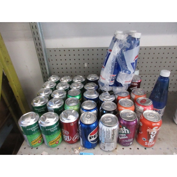 35 Dented Cans & Bottles of Assorted Beverages