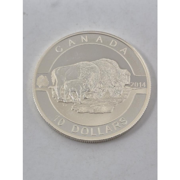 1/2 Oz .9999 Silver 2014 Canada Bison Coin