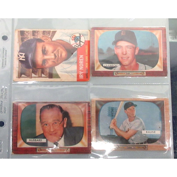 Three 1950s Bowman & 1 Topps Sport Trading Cards
