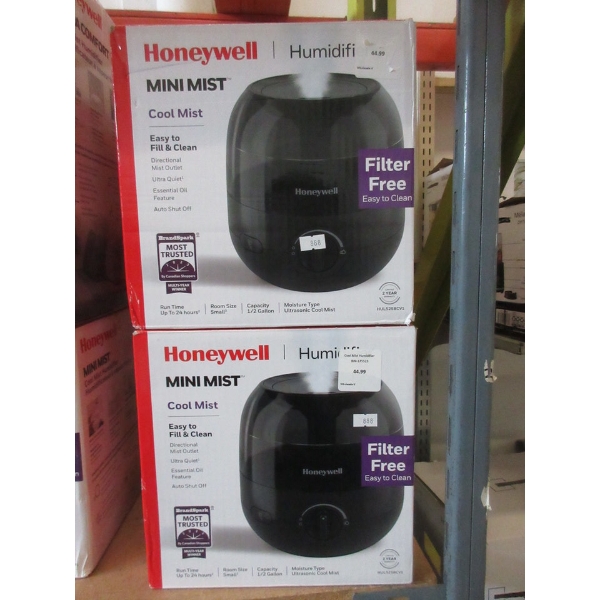 2 Honeywell "Mini Mist" Cool Mist Humidifiers