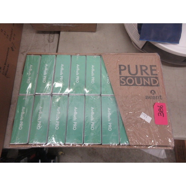 Case of 18 New Pure Sound AirBuds PRO - Green