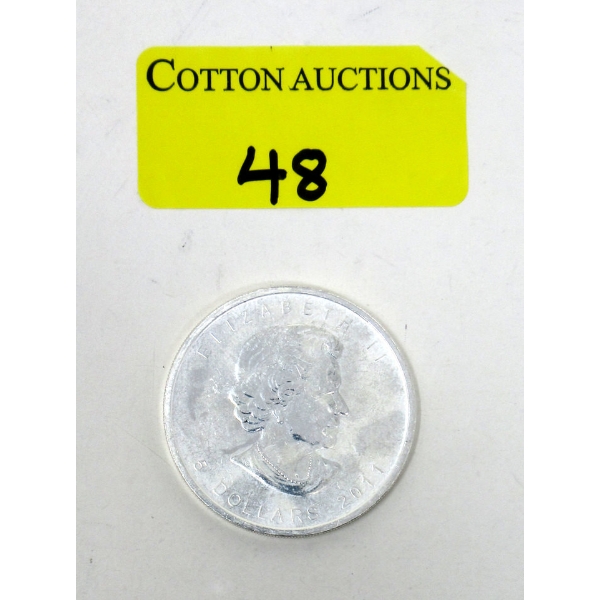 1 Oz .9999 Silver 2011 Canada Maple Leaf Coin 