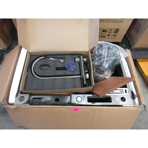 Stainless Steel Sink with Taps & Accessories