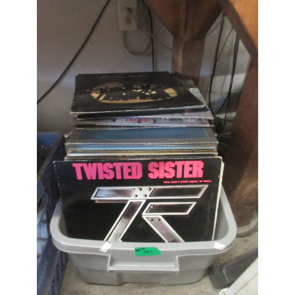Tote of 60+ Vintage LP Records - Preowned - As Is