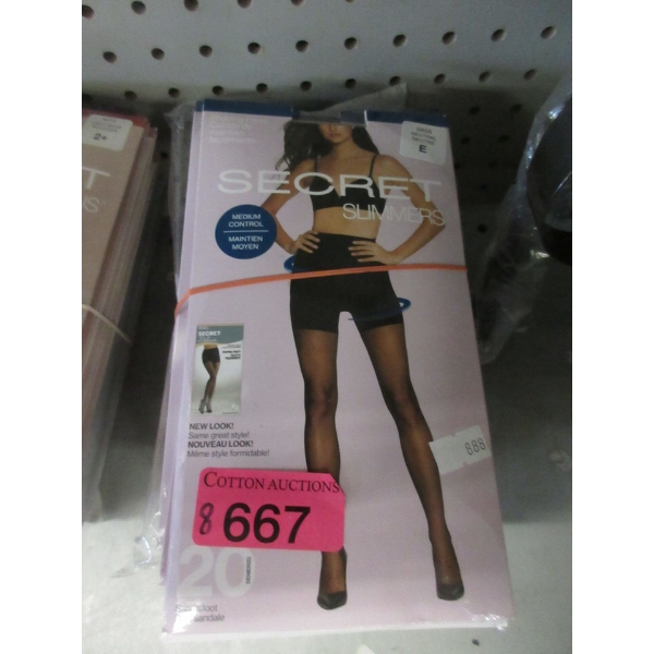 8 Pairs of New Secret Slimmers Pantyhose - Size E