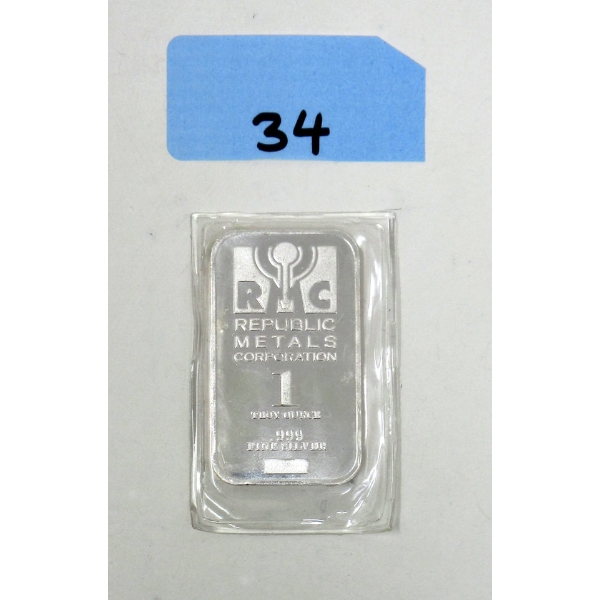 1 Oz .999 Silver RMC Bar 