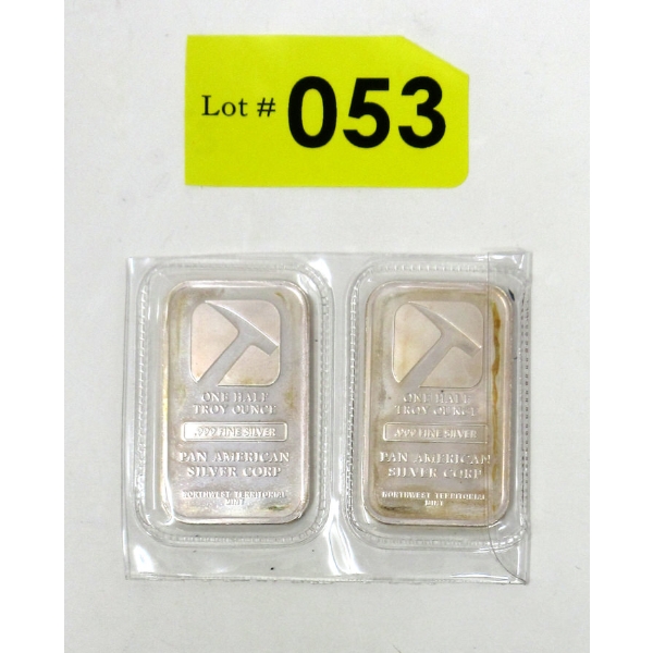 Uncut 2 x 1/2 Oz .999 Silver NWTM Bars 