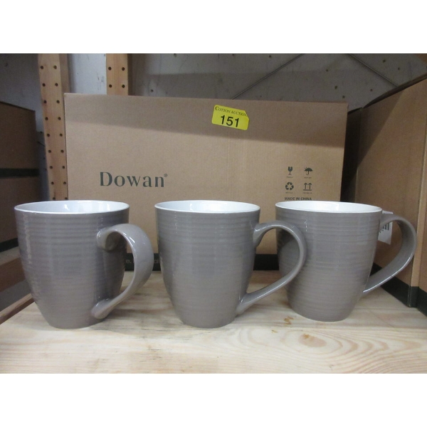 Set of 4 New Dowan 17 Oz. Ceramic Coffee Mugs