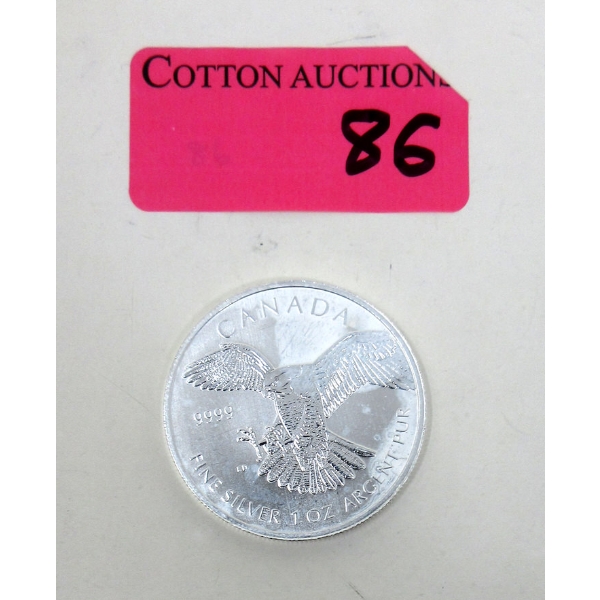 1 Oz .9999 Silver Peregrine Falcon Coin 