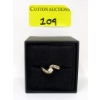 Image 3 : 14KT Gold 9-Stone Diamond Ring 