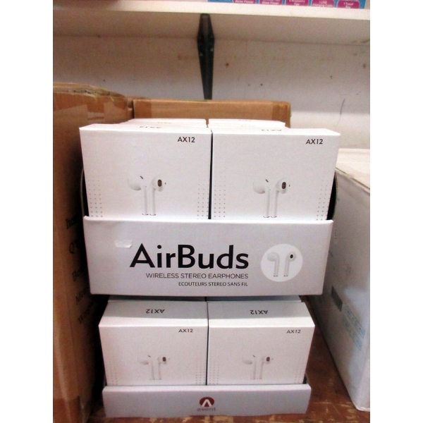 Case of 24 New AX12 Wireless Stereo Earphones