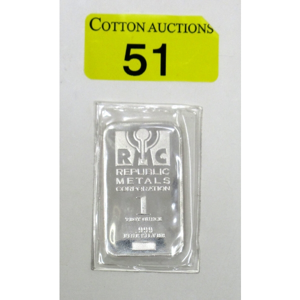 1 Oz .999 Silver RMC Bar 