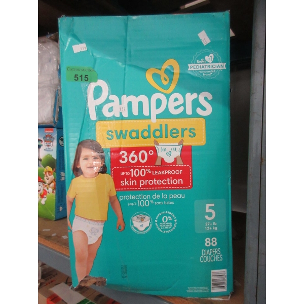Box of 88 Pampers Swaddlers Diapers - 12+ KG