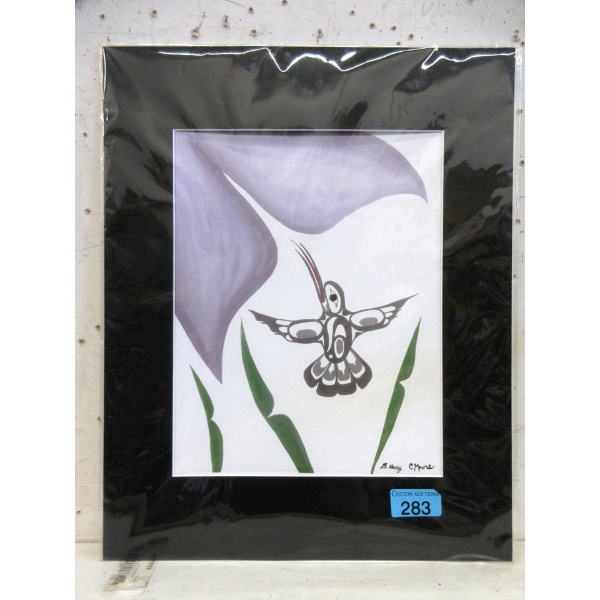 Signed "Hummingbird Collecting Nectar" Print