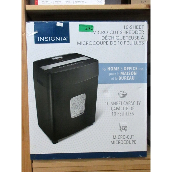 Insignia 10-Sheet Micro-Cut Paper Shredder