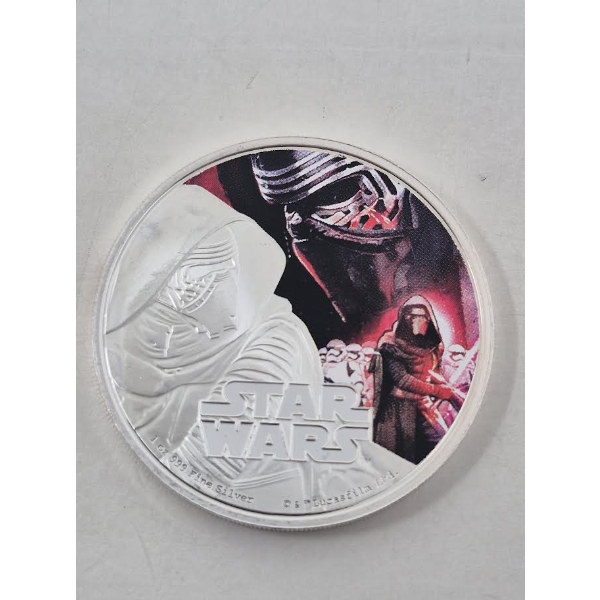 1 Oz .999 Silver 2016 Star Wars: Kylo Ren Coin 