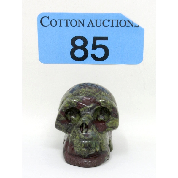 280 Carat Dragon Blood Jasper Hand-Carved Skull